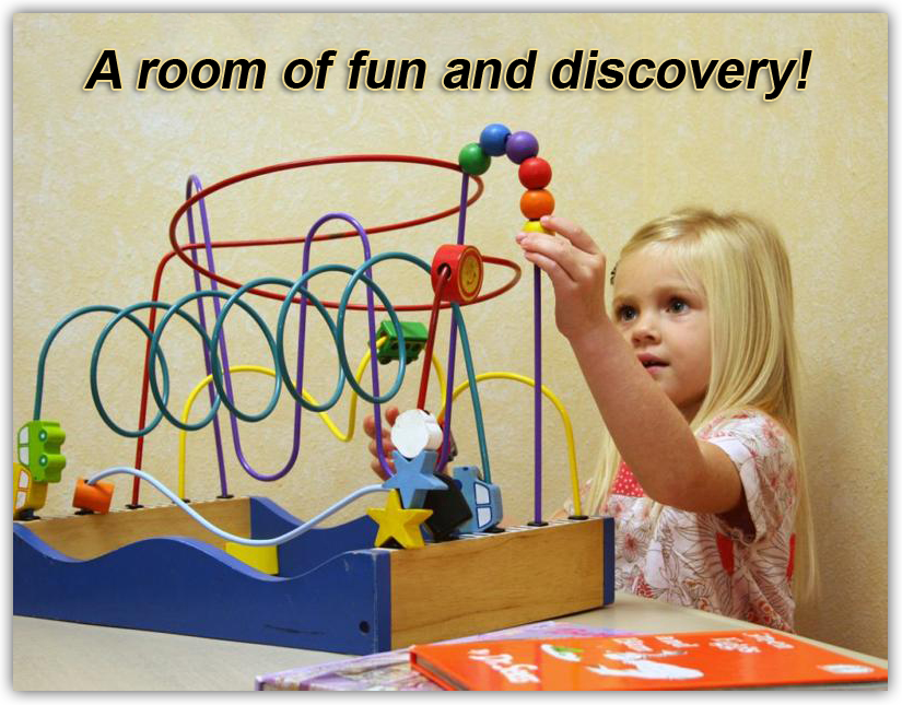 Girl playing with toys image